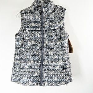 NWT RUFF‎ HEWN fairisle Puffer vest $84 tag SIZE MEDIUM new great gift women’s